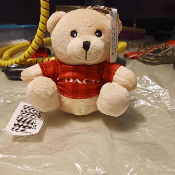 Coach limited edition plush teddy bear Keychain nwt - Picture 1 of 4
